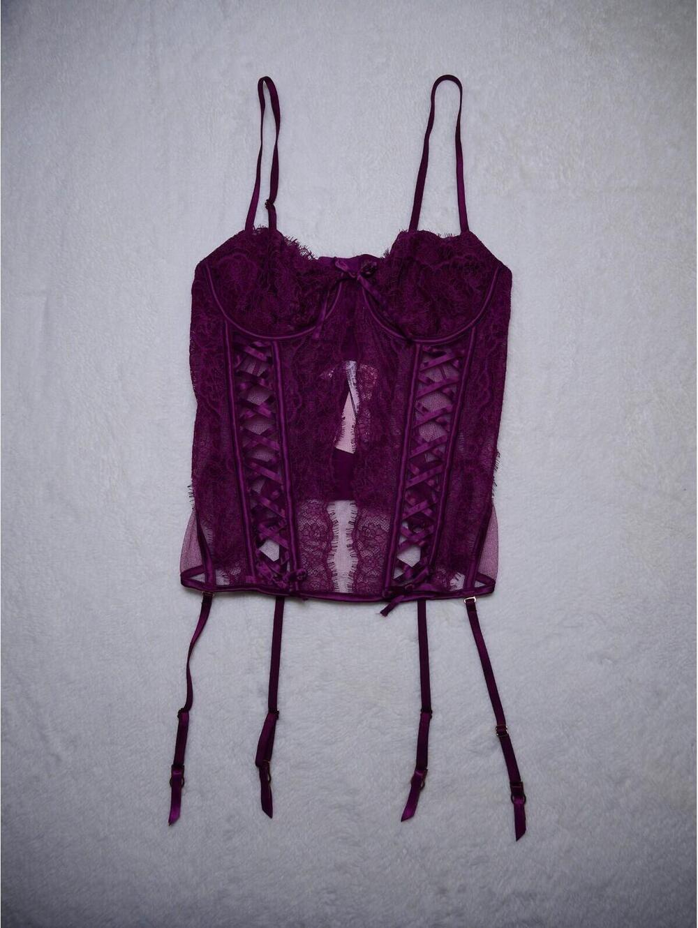 Victoria Secret Dream Angels Wicked Purple Corset Lingerie - Size M/M (170/96A)